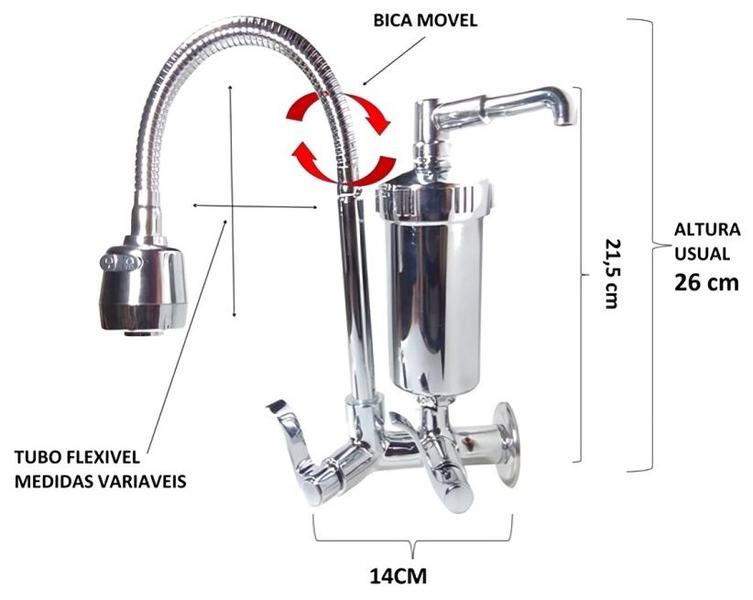 Imagem de Torneira Luxo Com Purificador E Opção De Cores, Cozinha, Pia