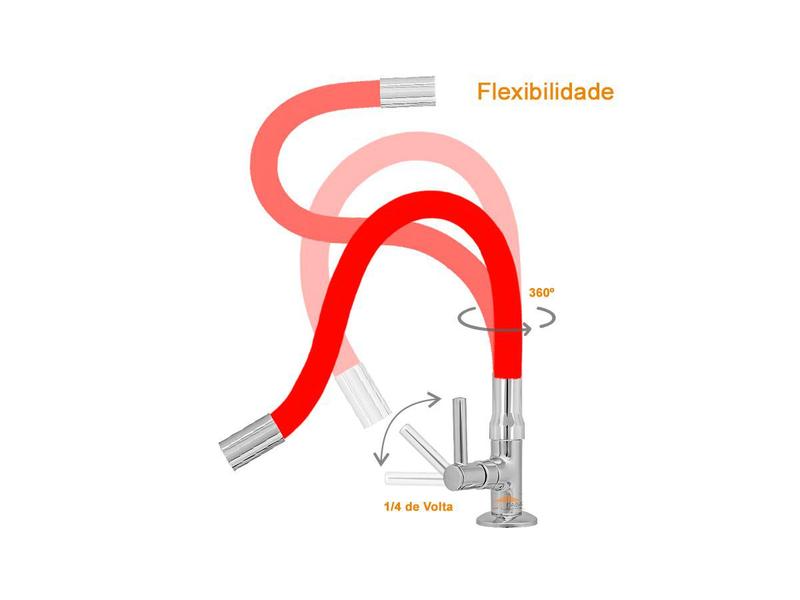 Imagem de Torneira mesa emborrachada vermelha - (ef)