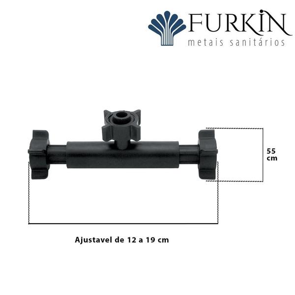 Imagem de Torneira Misturador Banheiro Lavatório Luxo Preto Metal C62