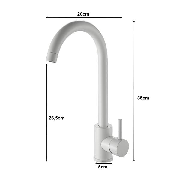 Imagem de Torneira Misturador de Água Quente e Fria Monocomando De Cozinha Bancada 