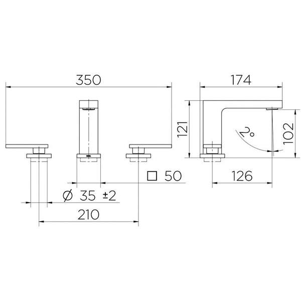 Imagem de Torneira Misturador Docol New Edge 925206 de Bancada Cromada