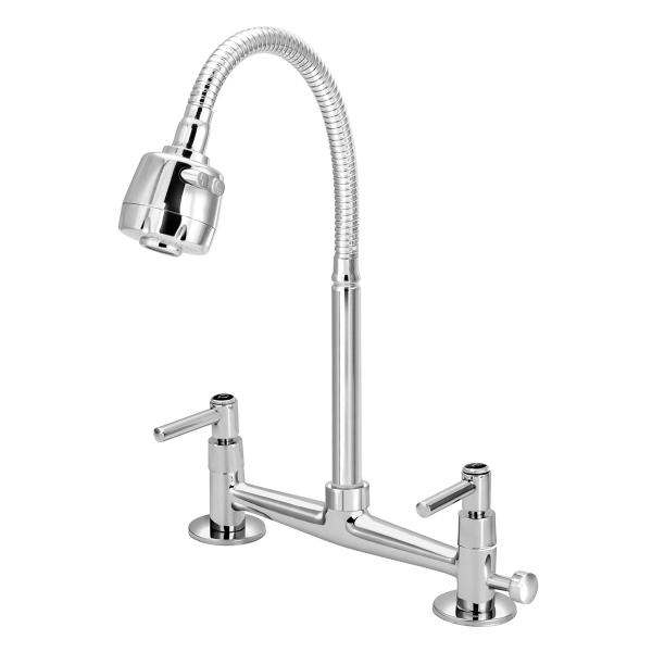 Torneira Misturador Gourmet Mesa C/ Saída Filtro Purificador - Modelar