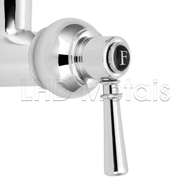 Torneira Misturador Gourmet Preto Flexível Cozinha Parede - Lhd Metais Imagem de Torneira Misturador Gourmet Preto Flexível Cozinha Parede