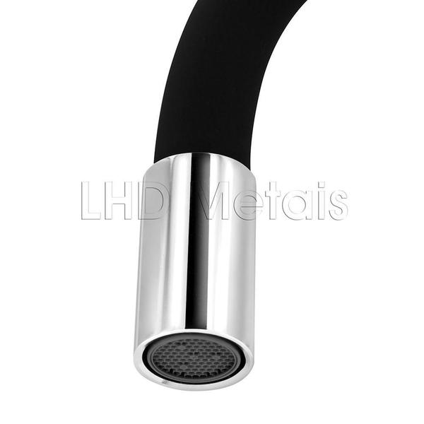 Torneira Misturador Gourmet Preto Flexível Cozinha Pia Mesa - Lhd Metais Imagem de Torneira Misturador Gourmet Preto Flexível Cozinha Pia Mesa