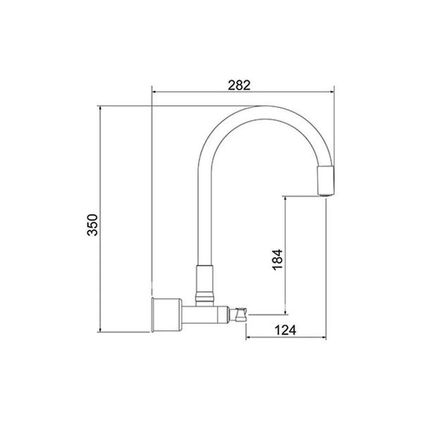 Imagem de Torneira Misturador Lorenzetti Parede Flex 1258 B27