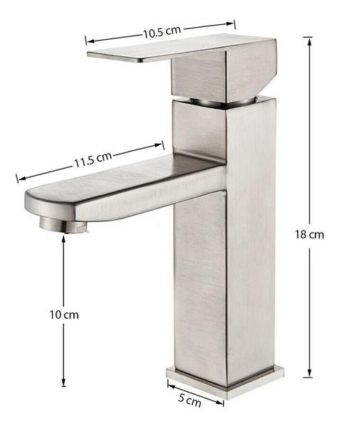 Imagem de Torneira Monocomando Banheiro Aço Inox Escovado - Revomax