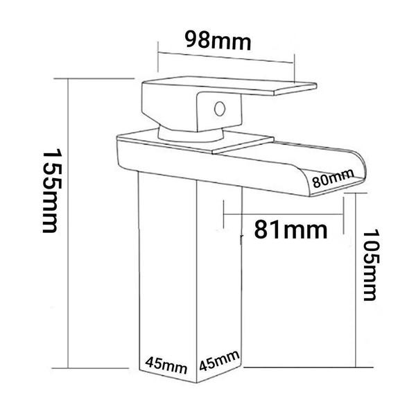 Imagem de Torneira Monocomando Banheiro Cascata Bica Baixa Calha Metal