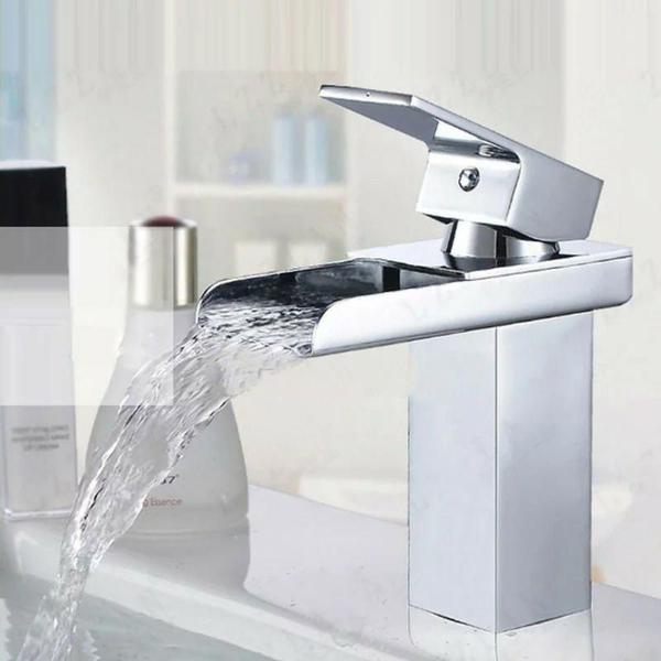 Imagem de Torneira Monocomando Banheiro Cascata Bica Baixa Calha Metal