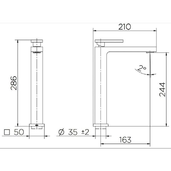 Imagem de Torneira Monocomando Bica Alta Docol New Edge Cromado 925406