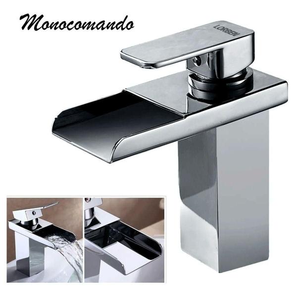 Imagem de Torneira Monocomando Cascata Calha Metal Baixa Pia Bancada