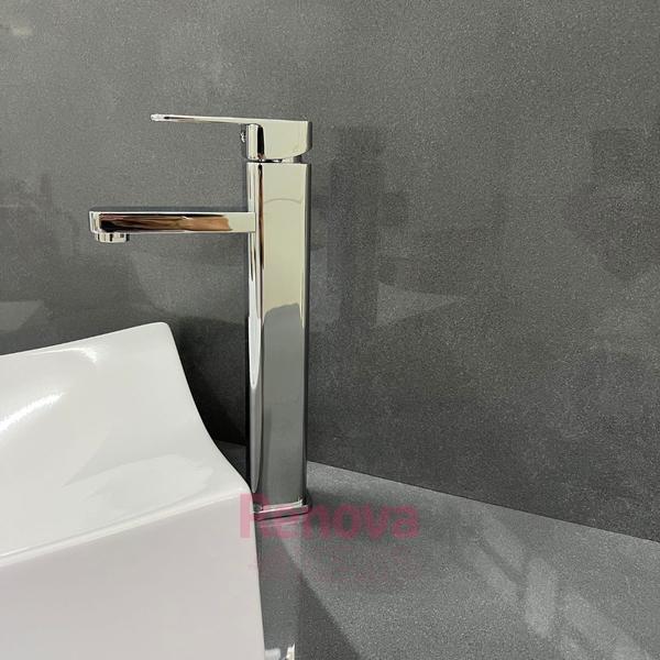 Torneira Monocomando Cromada Quadrada Bica Alta Banheiro Lavabo Inovartte In19 Imagem de Torneira Monocomando Cromada Quadrada Bica Alta Banheiro Lavabo Inovartte In19
