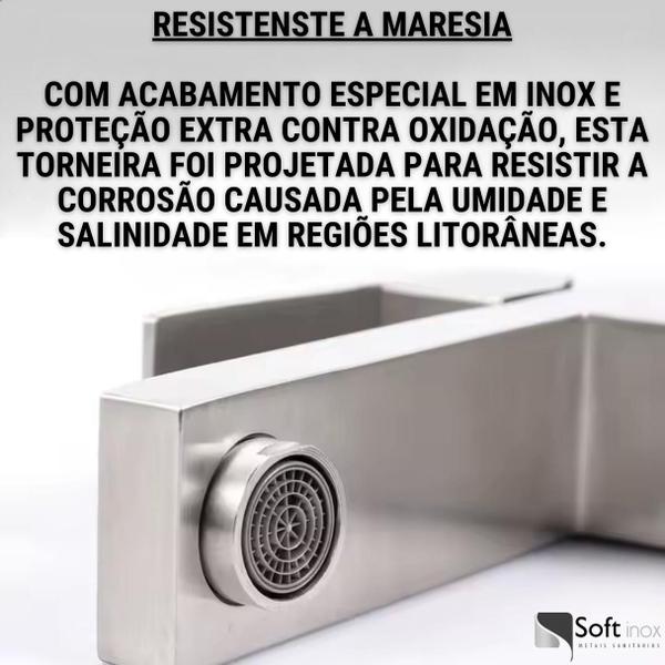 Imagem de Torneira Monocomando Inox Resistente a Maresia Bica Alta