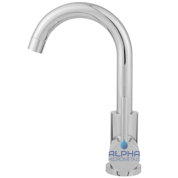 Torneira Monocomando Misturador Gourmet Baixa Cromado 1019 - ALPHA HIDROMETAIS Imagem de Torneira Monocomando Misturador Gourmet Baixa Cromado 1019
