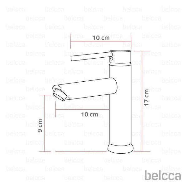 Imagem de Torneira Para Banheiro Baixa com Misturador Monocomando Cromada de Bancada Belcca TBM-01