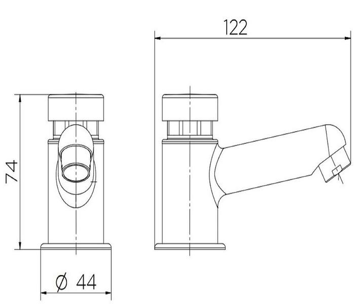 Imagem de Torneira para Banheiro Docol Compact PressMatic