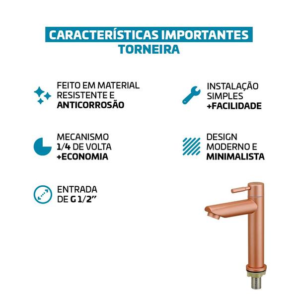 Imagem de Torneira Para Banheiro Lavabo De Mesa Bica Baixa Aço Inox 304 Elegance