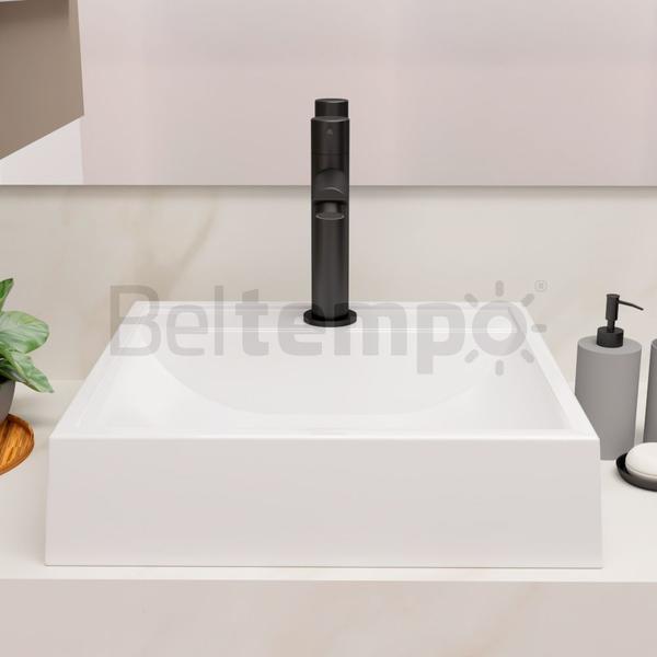 Imagem de Torneira Para Banheiro Lavabo De Mesa Bica Baixa Aço Inox 304 Elegance