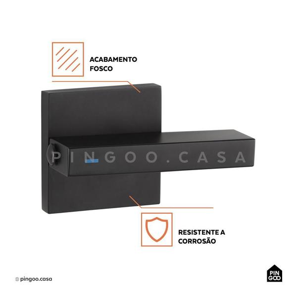 Imagem de Torneira Para Banheiro Misturador de Parede Duplo Comando Caxambu Pingoo.casa - Preto Fosco