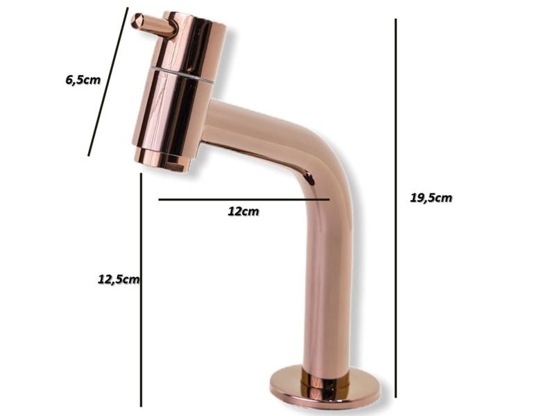 Imagem de Torneira Para Banheiro ou Lavabo Bica Baixa Rose Gold / Cobre - FV1014RG