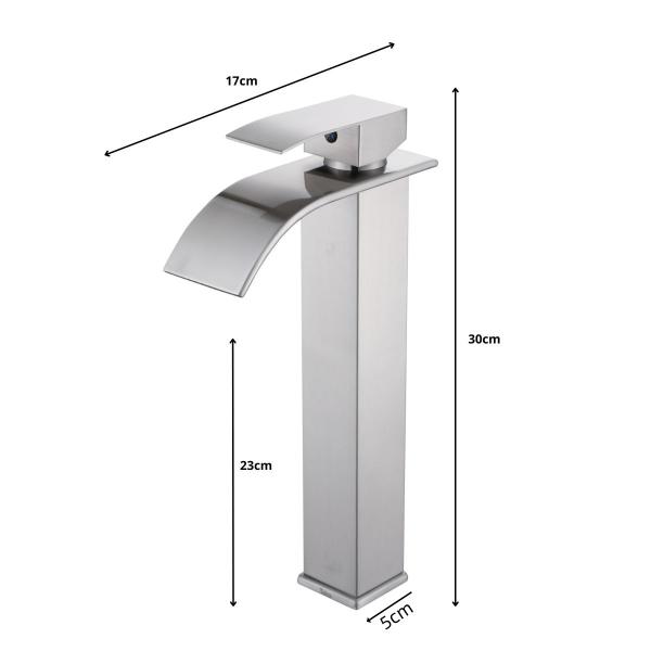 Imagem de Torneira para Banheiro Pia ou Lavabo Cascata Alta Misturador Monocomando