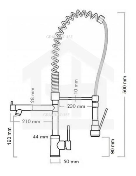 Imagem de Torneira Para Cozinha Bancada Gourmet Monocomando Misturador Aço Escovado 50cm - FG3053NK