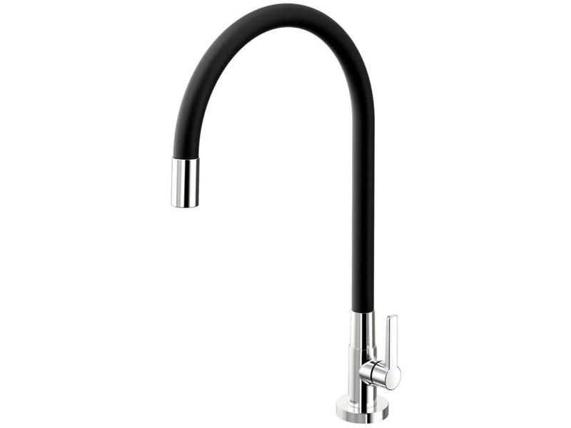 Imagem de Torneira para Cozinha de Mesa Docol Galiflex  - Cromada e Preto