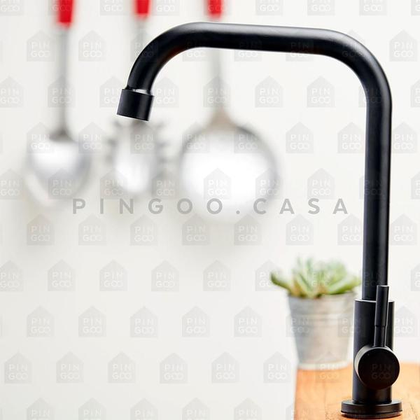 Imagem de Torneira Para Cozinha Em Aço Inox 304 Fosco Tinguá Pingoo.casa - Preto