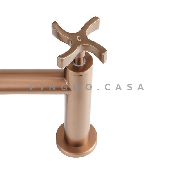 Torneira Para Cozinha Gourmet Misturador Duplo Comando Aço Inox 304 Içana Pingoo.casa - Dourado Rose Imagem de Torneira Para Cozinha Gourmet Misturador Duplo Comando Aço Inox 304 Içana Pingoo.casa - Dourado Rose
