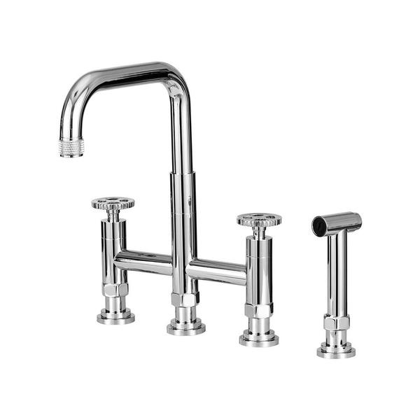 Imagem de Torneira Para Cozinha Gourmet Misturador Extensível Duplo Comando Aço Inox 304 Jutaí Pingoo.casa - Prata