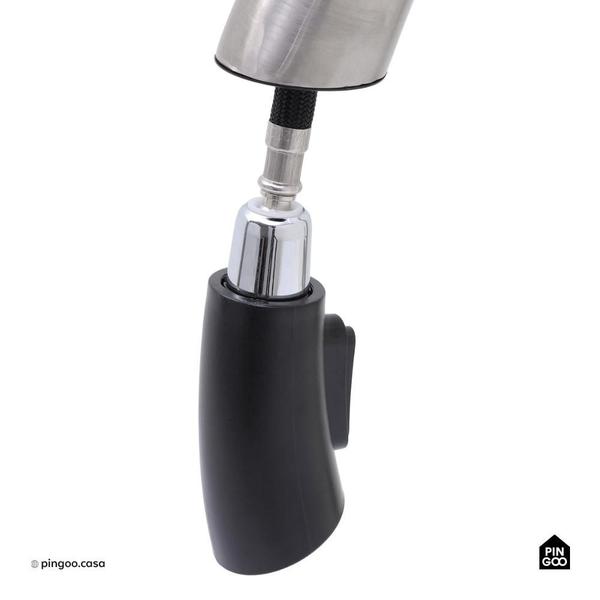 Torneira para cozinha gourmet monocomando extensível escovado Juruá PIngoo.casa - Prata Imagem de Torneira para cozinha gourmet monocomando extensível escovado Juruá PIngoo.casa - Prata