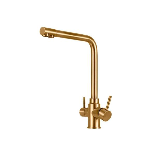 Torneira Para Cozinha Misturador Monocomando Entrada Para Filtro Aço Inox 304 Pojuca Pingoo.casa - Dourado Escovado Imagem de Torneira Para Cozinha Misturador Monocomando Entrada Para Filtro Aço Inox 304 Pojuca Pingoo.casa - Dourado Escovado