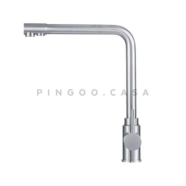 Torneira Para Cozinha Misturador Monocomando Entrada Para Filtro Aço Inox 304 Pojuca Pingoo.casa - Prata Escovado Imagem de Torneira Para Cozinha Misturador Monocomando Entrada Para Filtro Aço Inox 304 Pojuca Pingoo.casa - Prata Escovado
