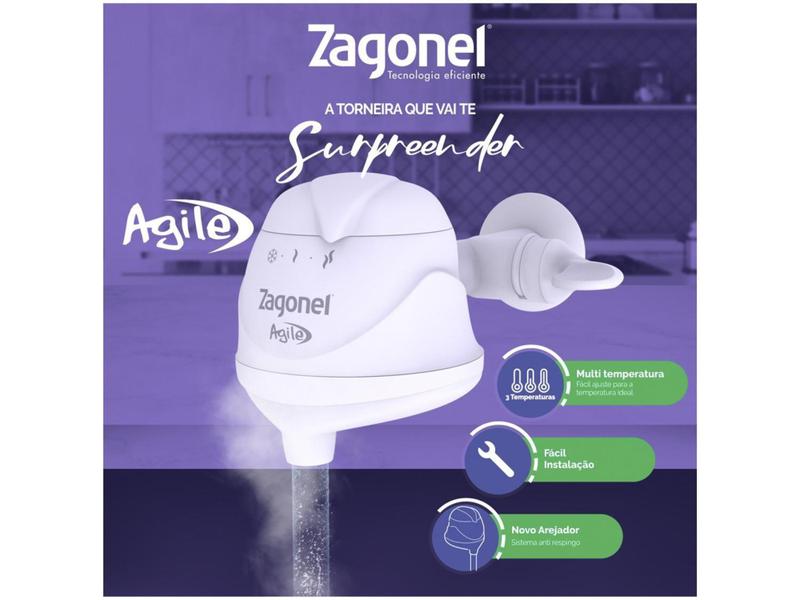 Imagem de Torneira para Cozinha Monocomando de Parede  - Zagonel Agile 3 Temperaturas