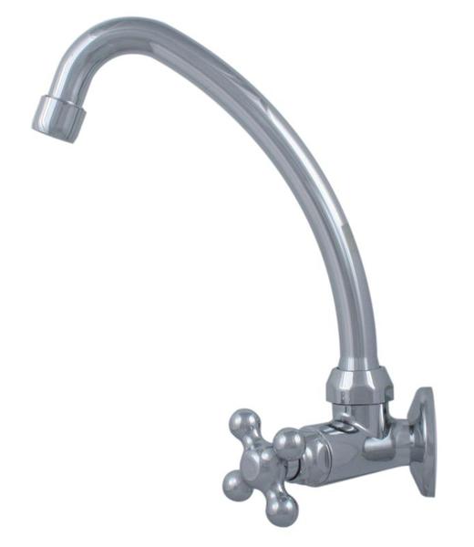 Torneira para Cozinha Parede Bica Móvel Alta Cromada Maviqua Viqua Imagem de Torneira para Cozinha Parede Bica Móvel Alta Cromada Maviqua Viqua