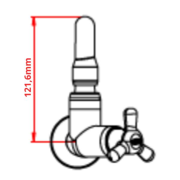 Imagem de Torneira Para Cozinha Parede Horizontal Bica Móvel Vienna Bege/Cromado Durín