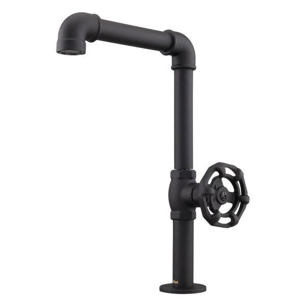 Torneira Para Lavatório De Mesa Bica Alta Living 700 Preto Fosco Fani Metais Imagem de Torneira Para Lavatório De Mesa Bica Alta Living 700 Preto Fosco Fani Metais