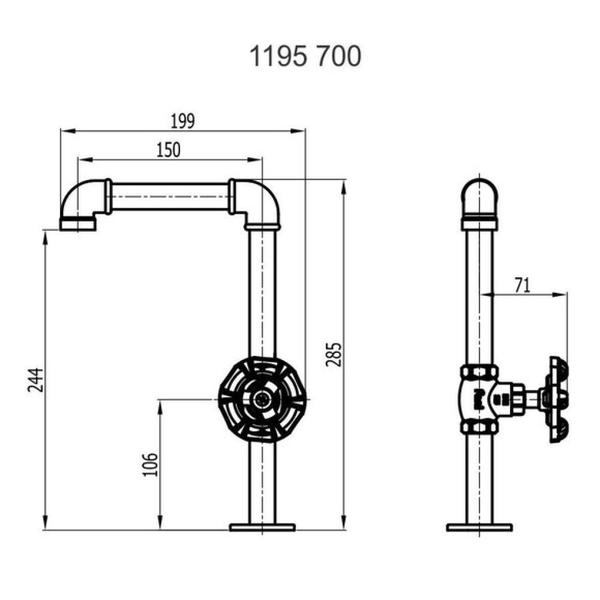 Torneira Para Lavatório De Mesa Bica Alta Living 700 Preto Fosco Fani Metais Imagem de Torneira Para Lavatório De Mesa Bica Alta Living 700 Preto Fosco Fani Metais