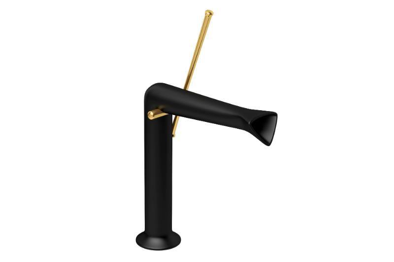 Imagem de Torneira para Lavatório de Mesa Jader Almeida Black Matte e Gold