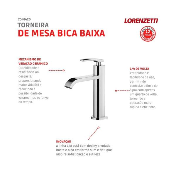 Imagem de Torneira para Lavatório de Mesa Loren Like