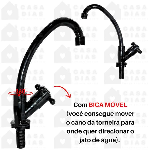 Imagem de Torneira Para Pia Cozinha Mesa E Bancada Bica Movel Resistente