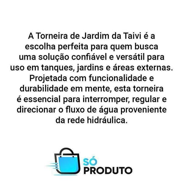 Imagem de Torneira Para Tanque E Jardim De 1/2 Com Bico 3/4 Cor:Preta