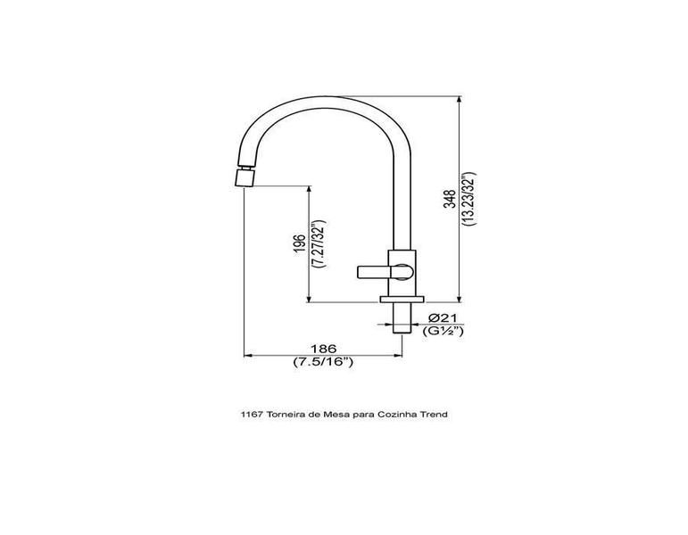 Imagem de Torneira Perflex 1167 C83 Trend 10734810