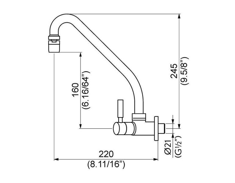 Imagem de Torneira Perflex 1168 C36 Slim 10726910