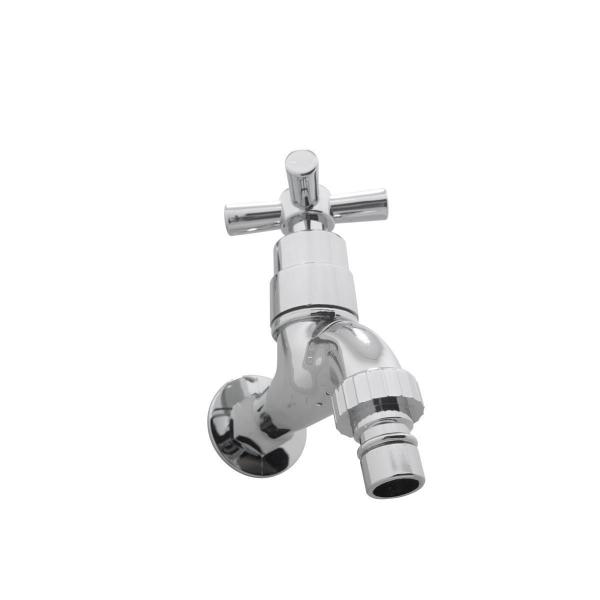Torneira Pia Com Bico Tanque Externa Parede Cromado 1/4V Abs - Shophidraulica Imagem de Torneira Pia Com Bico Tanque Externa Parede Cromado 1/4V Abs