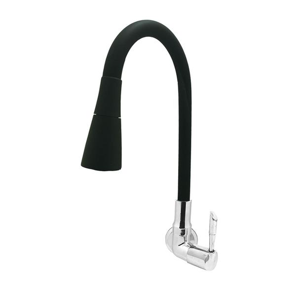 Torneira Pia Cozinha Flexível Conic Preta C61 1/4V 2 Jatos - Shophidraulica Imagem de Torneira Pia Cozinha Flexível Conic Preta C61 1/4V 2 Jatos
