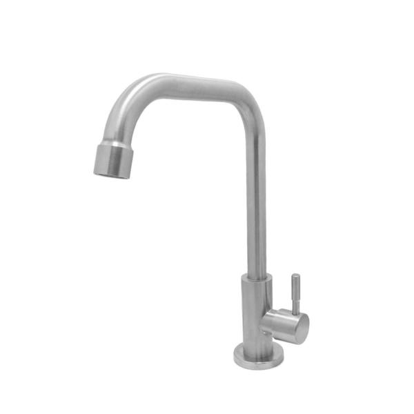Torneira Pia Cozinha Mesa Tubo 90 Graus Inox Escovado 1/4V - Shophidraulica Imagem de Torneira Pia Cozinha Mesa Tubo 90 Graus Inox Escovado 1/4V