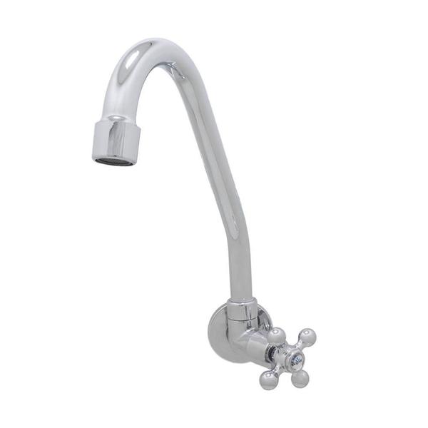 Torneira Pia Cozinha Parede Bica Móvel Cromado Luxo - Shophidraulica Imagem de Torneira Pia Cozinha Parede Bica Móvel Cromado Luxo