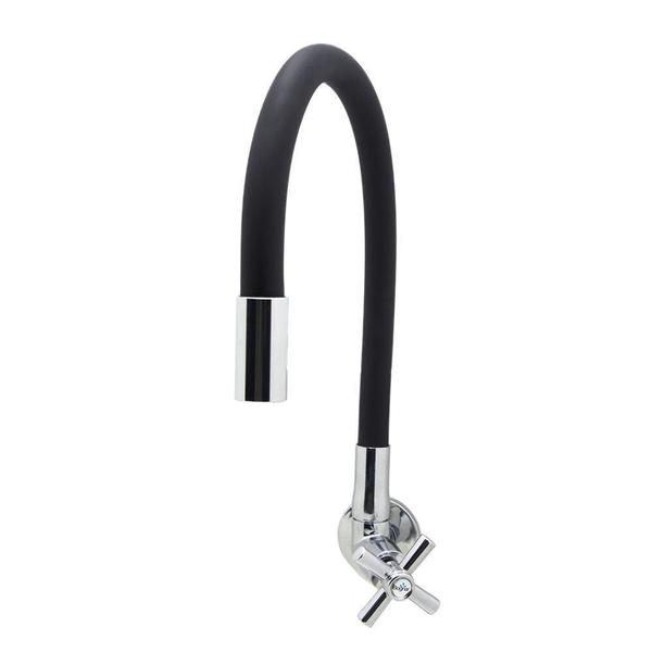 Torneira Pia Cozinha Parede Gourmet Color Preto Fosco 1/4V - Shophidraulica Imagem de Torneira Pia Cozinha Parede Gourmet Color Preto Fosco 1/4V