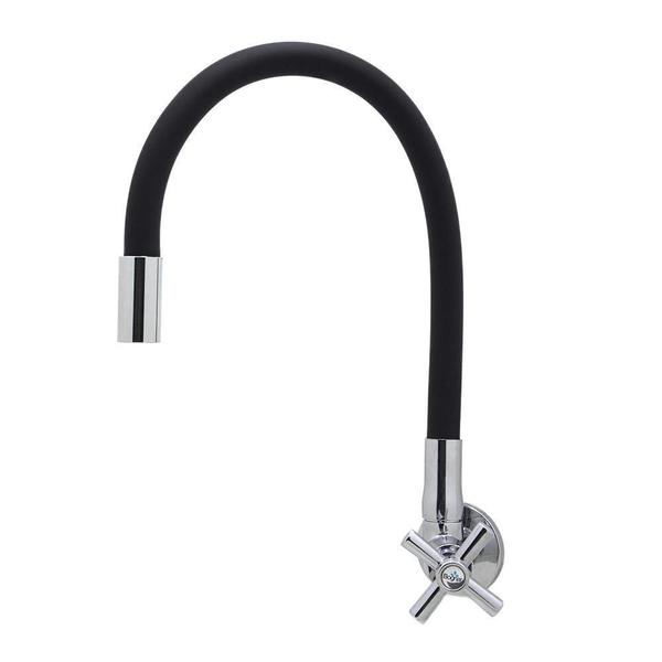 Torneira Pia Cozinha Parede Gourmet Color Preto Fosco 1/4V - Shophidraulica Imagem de Torneira Pia Cozinha Parede Gourmet Color Preto Fosco 1/4V