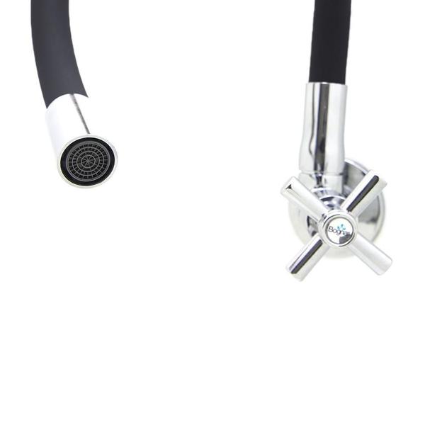 Torneira Pia Cozinha Parede Gourmet Color Preto Fosco 1/4V - Shophidraulica Imagem de Torneira Pia Cozinha Parede Gourmet Color Preto Fosco 1/4V